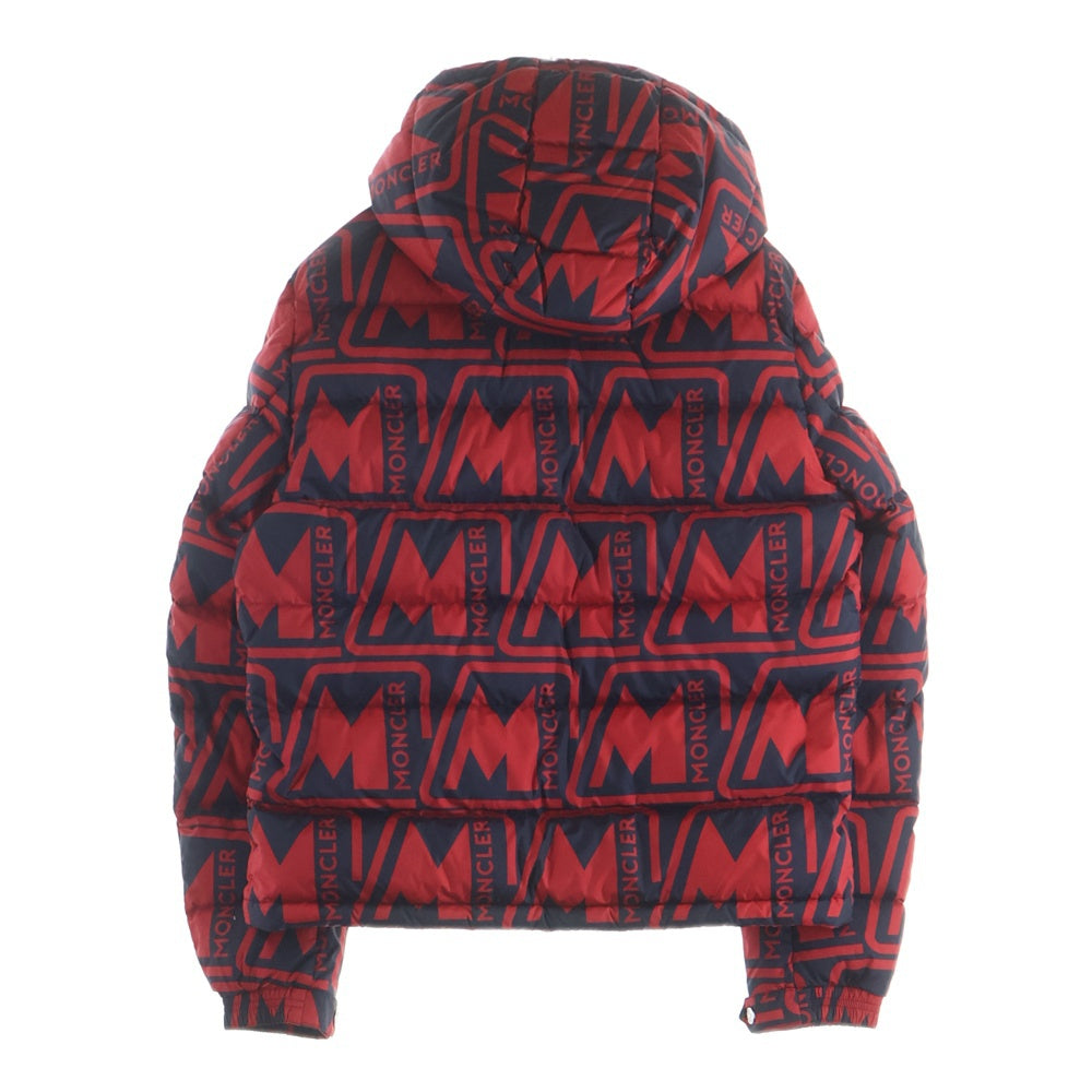 MONCLER(モンクレール) 20AW FRIOLAND F20911A59800 54AN4 総柄ダウンジャケット ネイビー×レッド