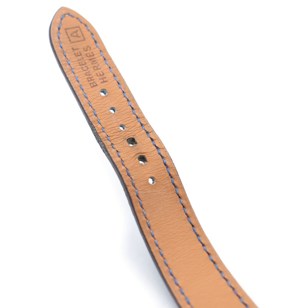 HERMES(エルメス) Hウォッチ 白文字盤 SS×レザー/QZ GP □A刻印 クォーツ 電池式 腕時計 HH1.201