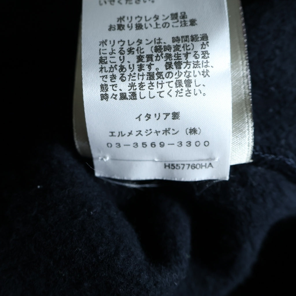 HERMES(エルメス) ジップアップパーカー フーディー ネイビー #XL