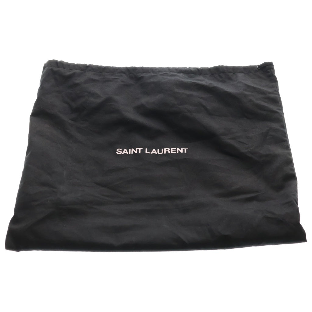 YVES SAINT LAURENT(イヴサンローラン) ベイビーカバス レザー ハンドバッグ グレー ARS472469Y 1017 ゴールド金具 レディース