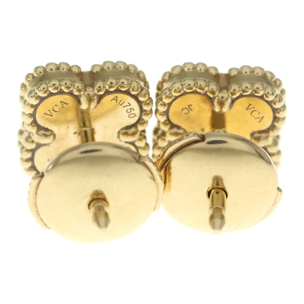 Van Cleef & Arpels(ヴァンクリーフアンドアーペル) スウィートアルハンブラ マザーオブパール ピアス ゴールド×ホワイト Au750YG