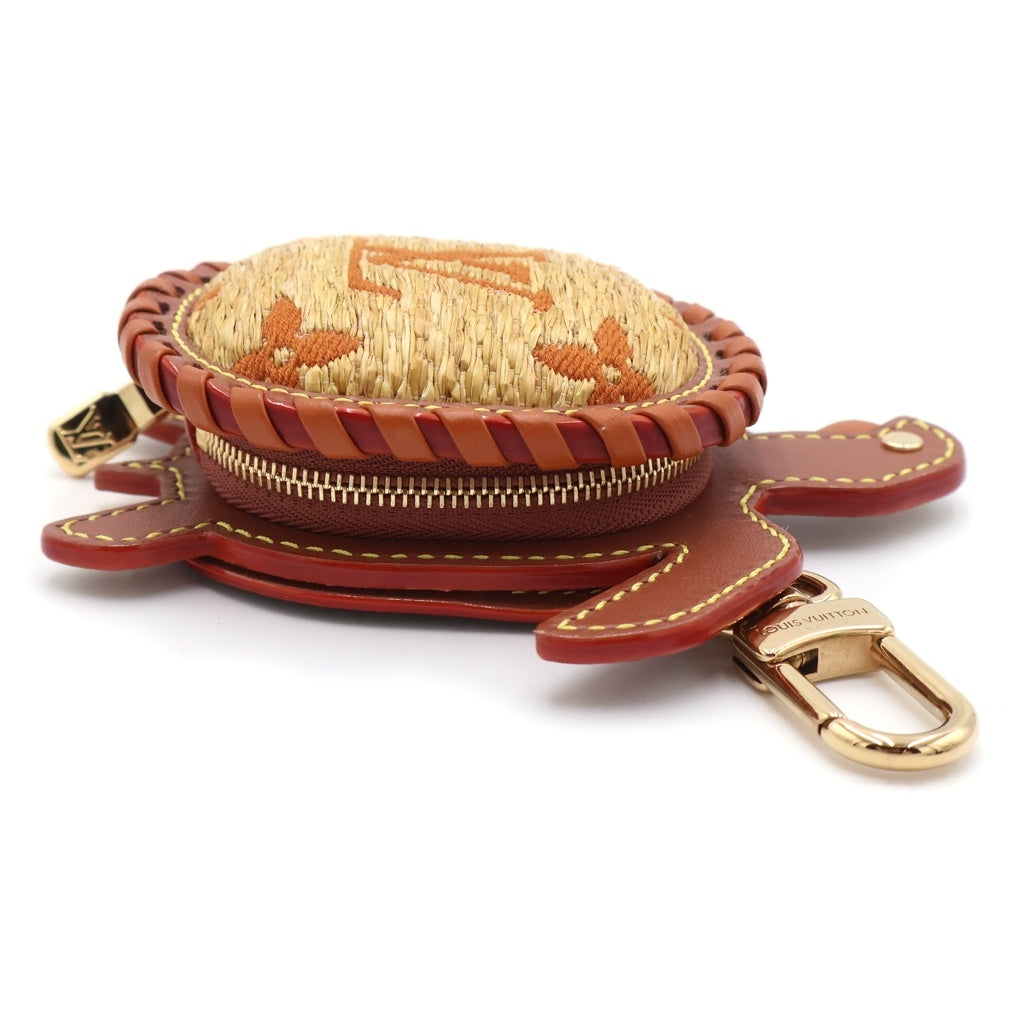 LOUIS VUITTON(ルイヴィトン) モノグラム タートル バッグチャーム ポーチ ケース ブラウン PVC M02576 ゴールド金具 レディース