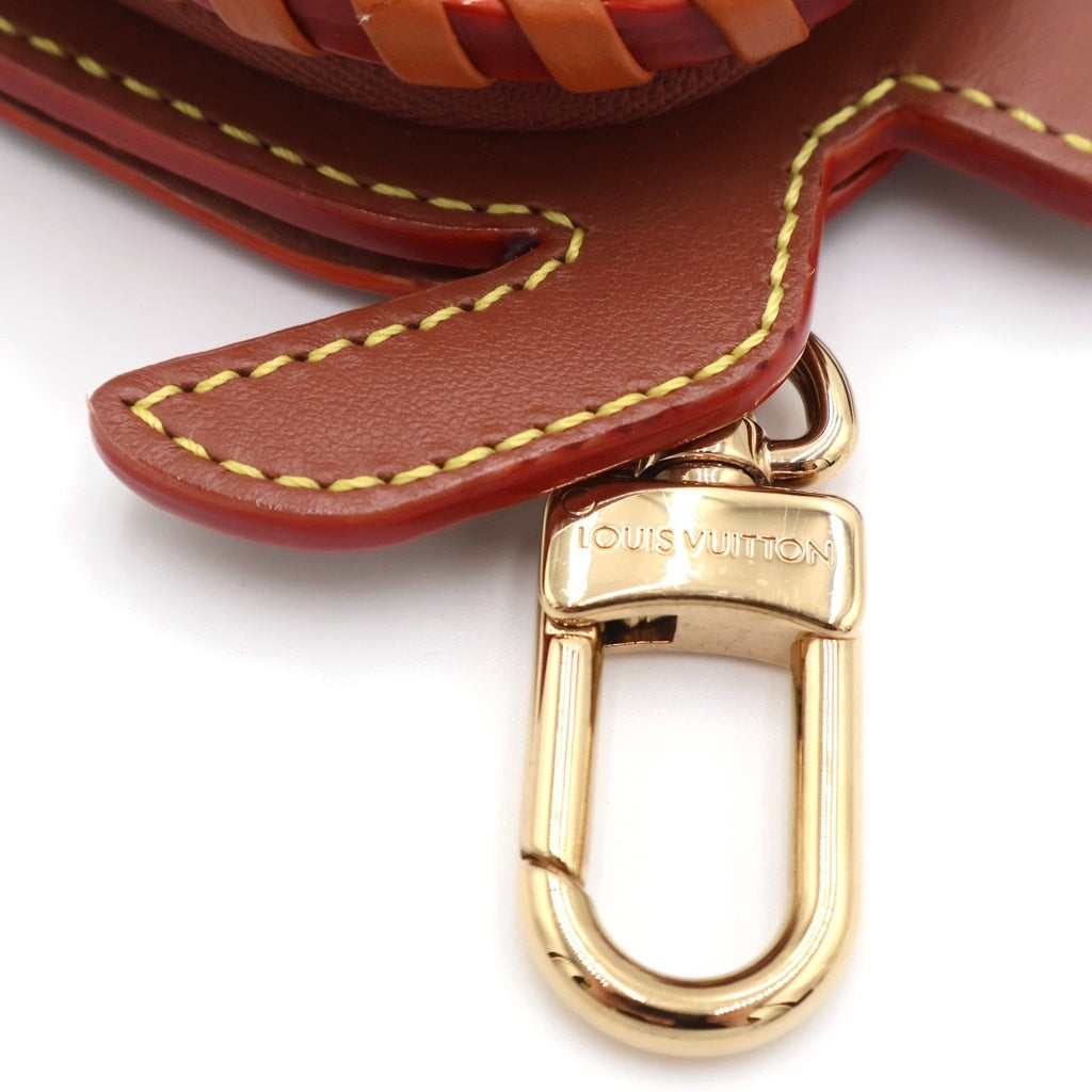 LOUIS VUITTON(ルイヴィトン) モノグラム タートル バッグチャーム ポーチ ケース ブラウン PVC M02576 ゴールド金具 レディース