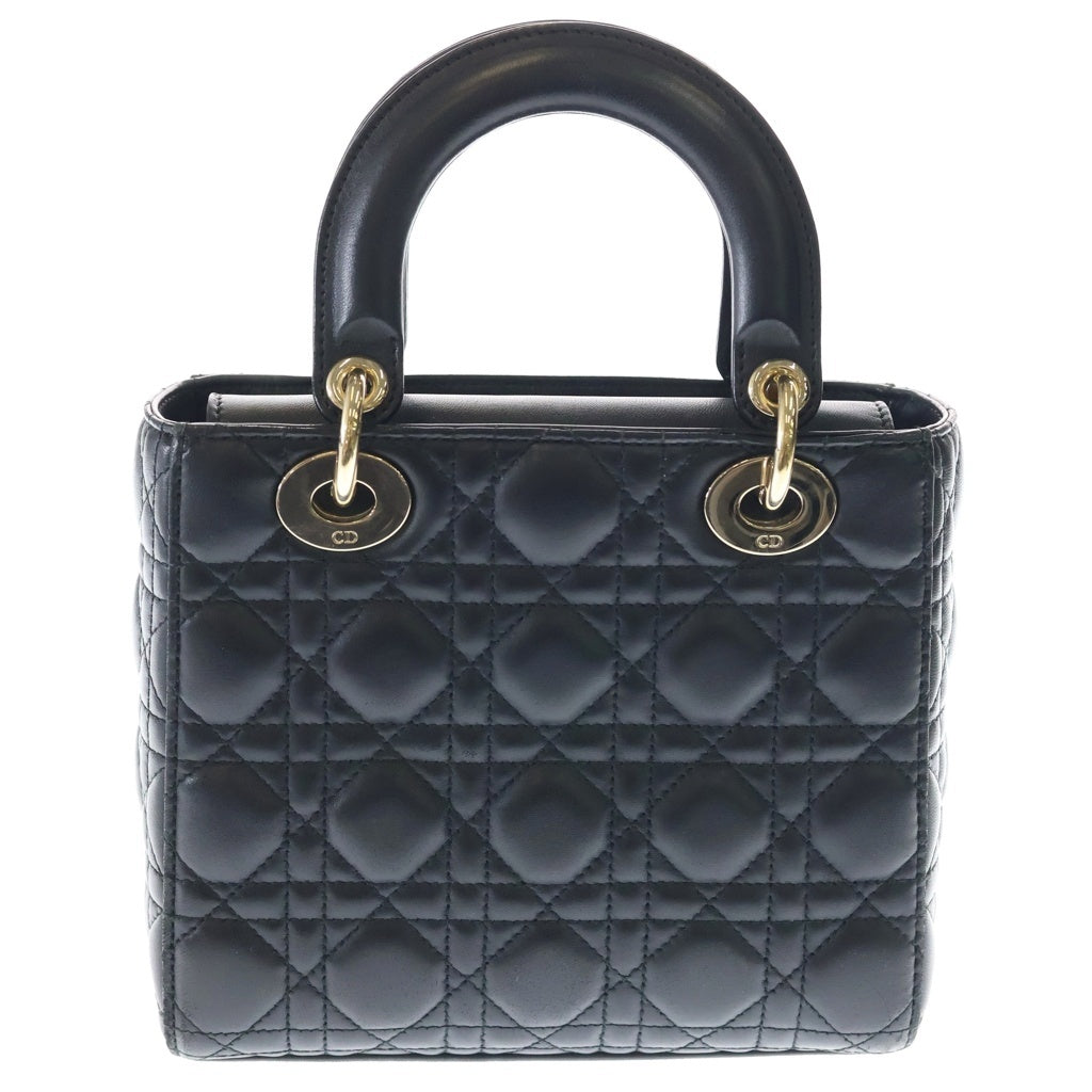 Christian Dior(クリスチャンディオール) レディディオール マイ レディディオール 2WAYバッグ ショルダーバッグ ハンドバッグ ミニバッグ ブラック レザー M0538OCAL ゴールド金具