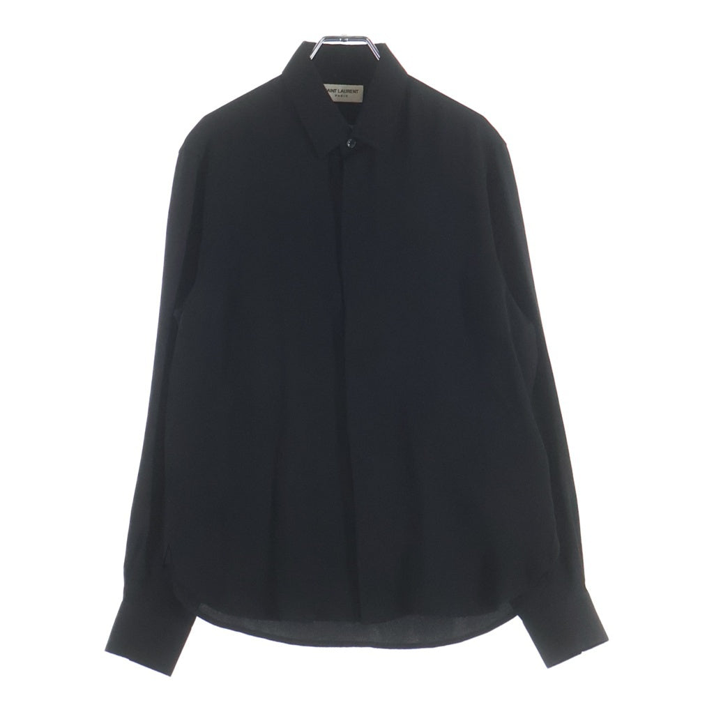 SAINT LAURENT PARIS(サンローランパリ) シルクシャツブラウス ブラック #36