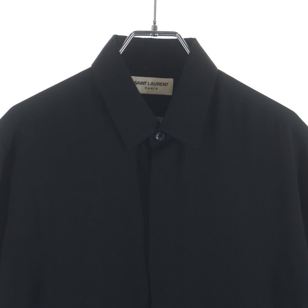 SAINT LAURENT PARIS(サンローランパリ) シルクシャツブラウス ブラック #36