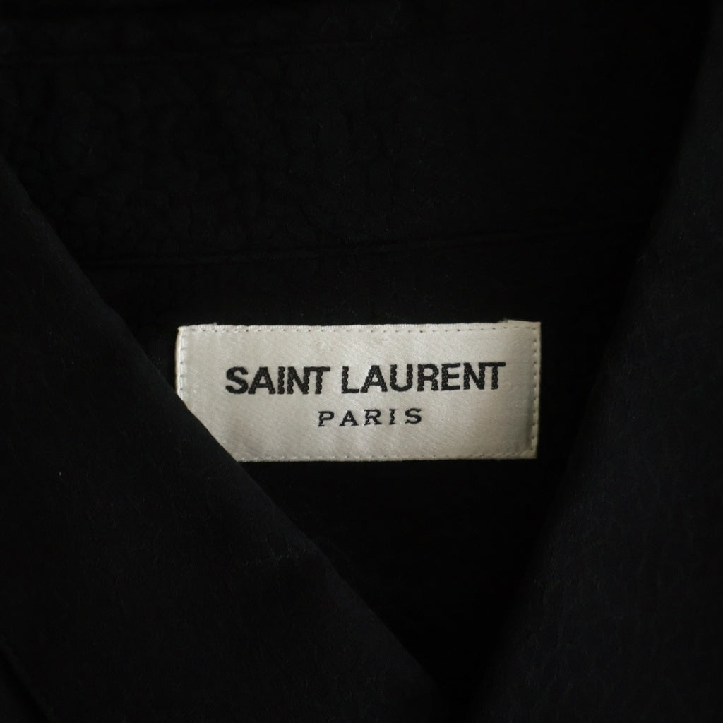 SAINT LAURENT PARIS(サンローランパリ) シルクシャツブラウス ブラック #36