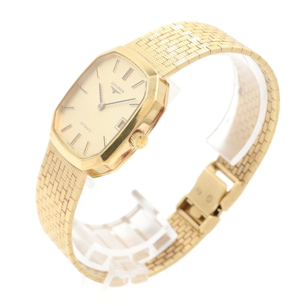 LONGINES(ロンジン) オクタゴン シャンパン文字盤 自動巻き 腕時計 K18YG イエローゴールド