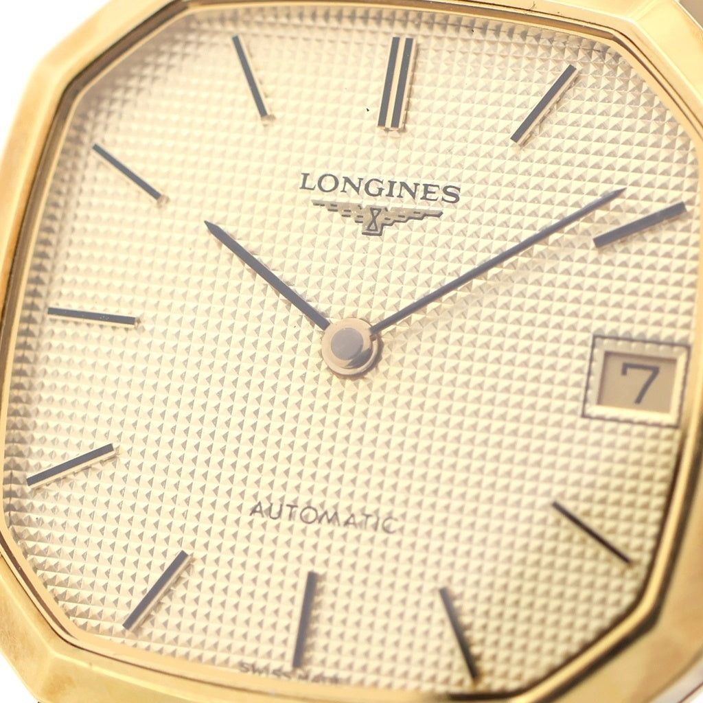 LONGINES(ロンジン) オクタゴン シャンパン文字盤 自動巻き 腕時計 K18YG イエローゴールド
