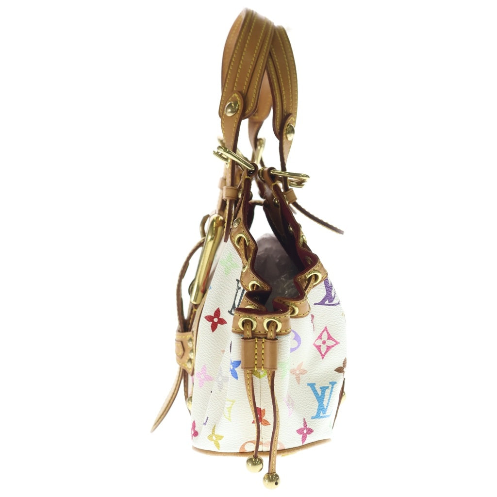 LOUIS VUITTON(ルイヴィトン) モノグラムマルチカラー テダPM ハンドバッグ ホワイト×ブラウン レザー×PVC M92348 ゴールド金具