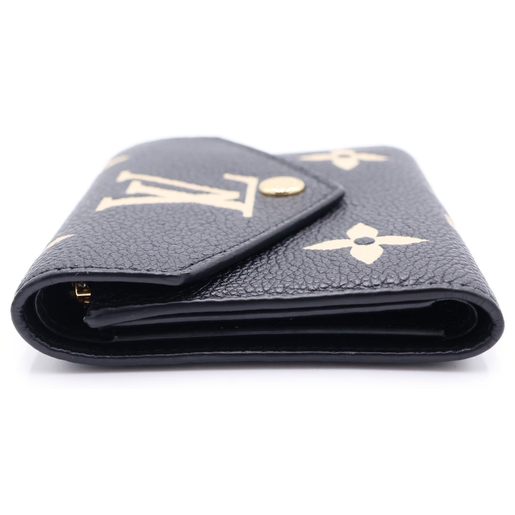 LOUIS VUITTON(ルイヴィトン) モノグラム・アンプラント ポルトフォイユヴィクトリーヌ コンパクトウォレット 三つ折り財布 コインケース ブラック レザー M80968 ゴールド金具 レディース