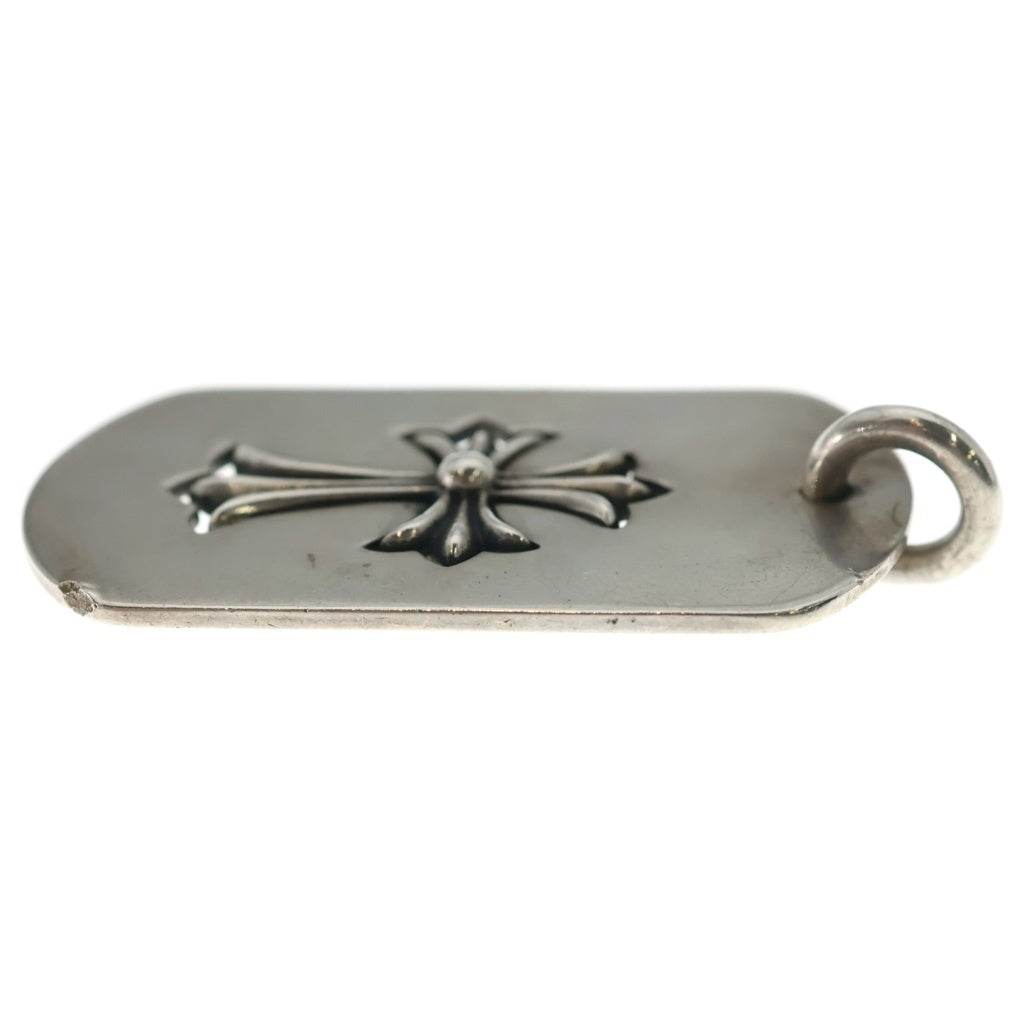 CHROME HEARTS(クロムハーツ) D TAG LRG TNY CRS カットアウトタイニーCHクロス ラージドッグタグ ネックレストップ シルバー