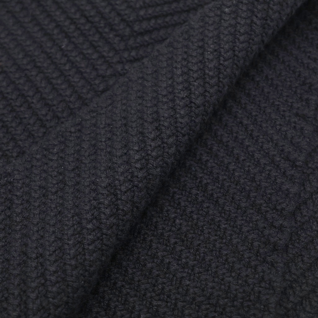 BOTTEGA VENETA(ボッテガヴェネタ) ニットコントラストマフラー ブラック #200×26 レディース