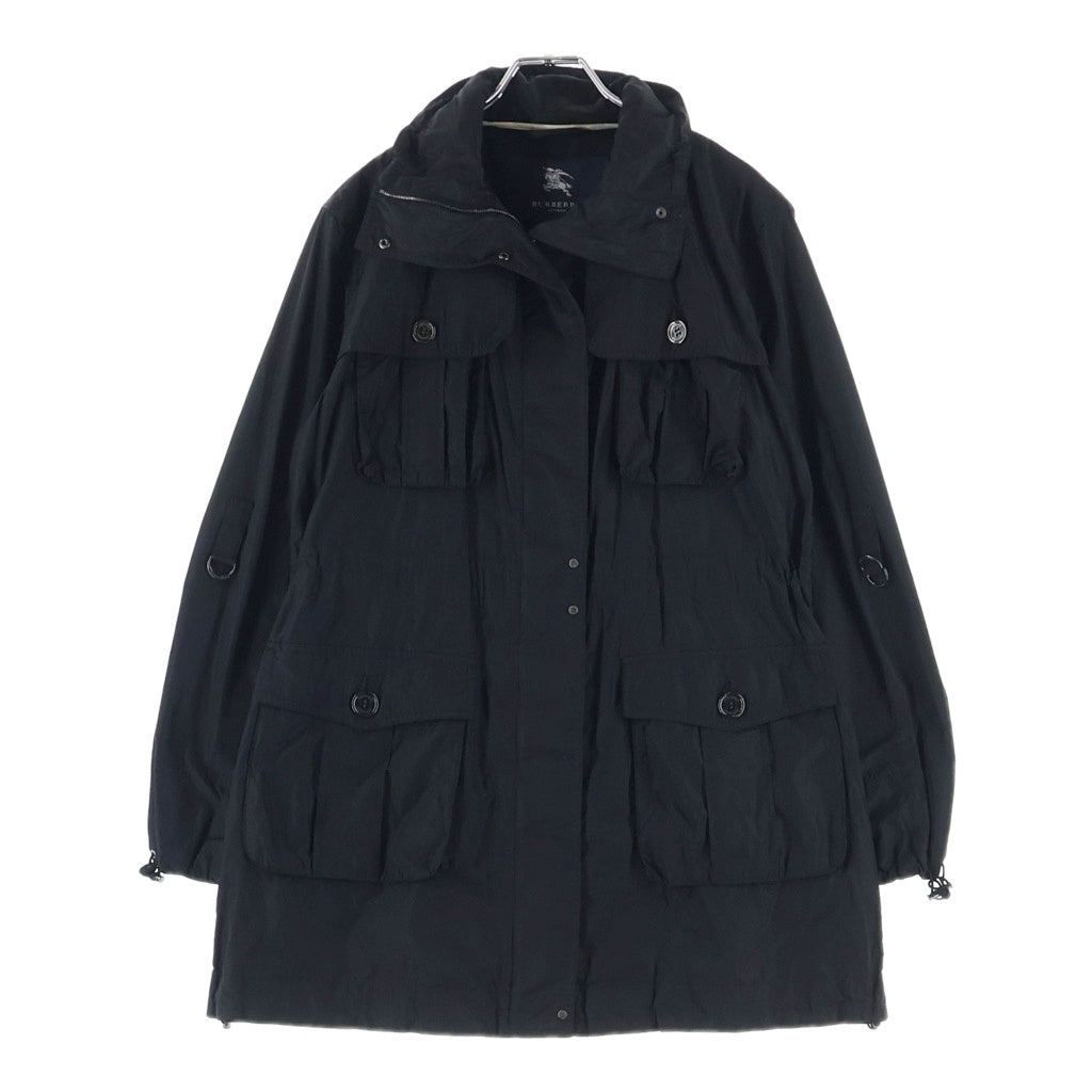 BURBERRY(バーバリー) マルチポケット ナイロン ジップアップ コート ブラック レディース FRD61-371-09