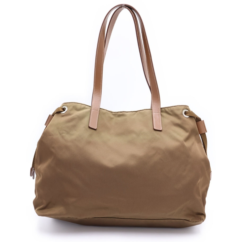 PRADA　プラダ　ハンドバッグ　トートバッグ　ワンショルダー　カーキ　ナイロン PRADA(プラダ) ハンドバッグ トートバッグ カーキ ブラウン レザー