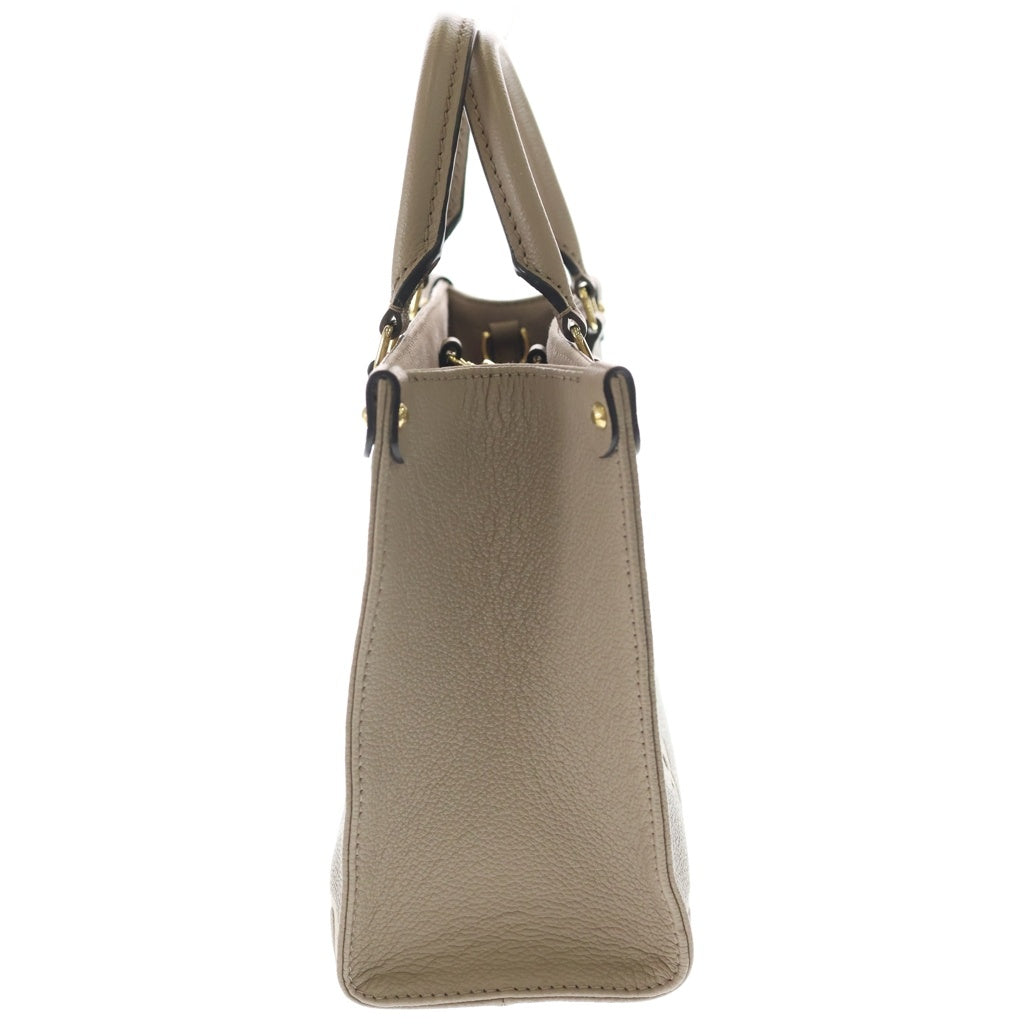 LOUIS VUITTON(ルイヴィトン) モノグラムジャイアント アンプラント オンザゴーPM 2WAYバッグ ハンドバッグ ショルダーバッグ ベージュ レザー M45779 ゴールド金具 レディース