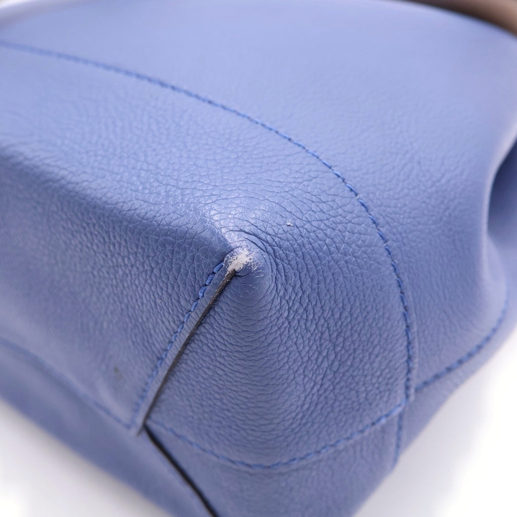 LOUIS VUITTON(ルイヴィトン) ロックミー・バックパック リュックサック ブルー×ピンク レザー M41817 シルバー金具 レディース