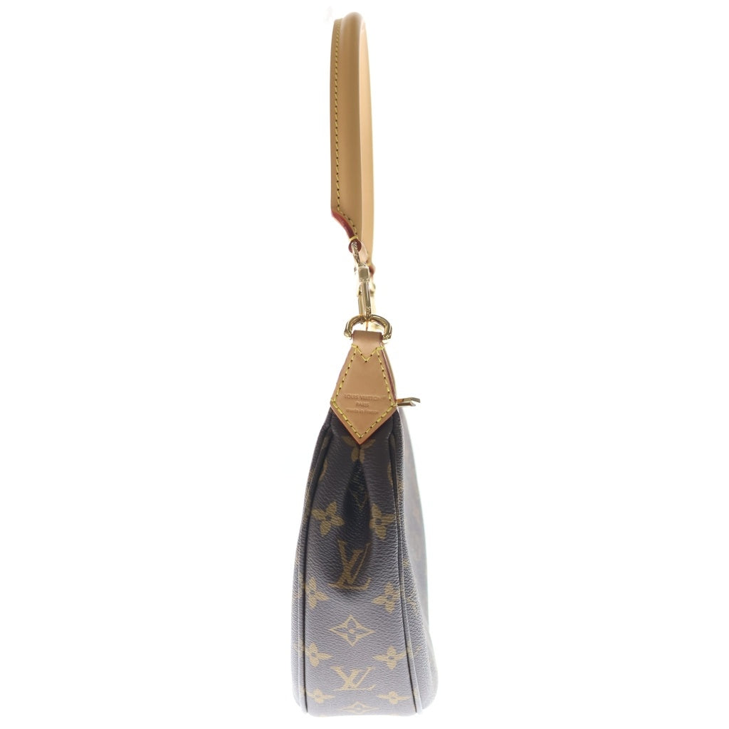 LOUIS VUITTON(ルイヴィトン) モノグラム ルーピング ショルダーバッグ ブラウン レザー×PVC M12939 ゴールド金具 レディース