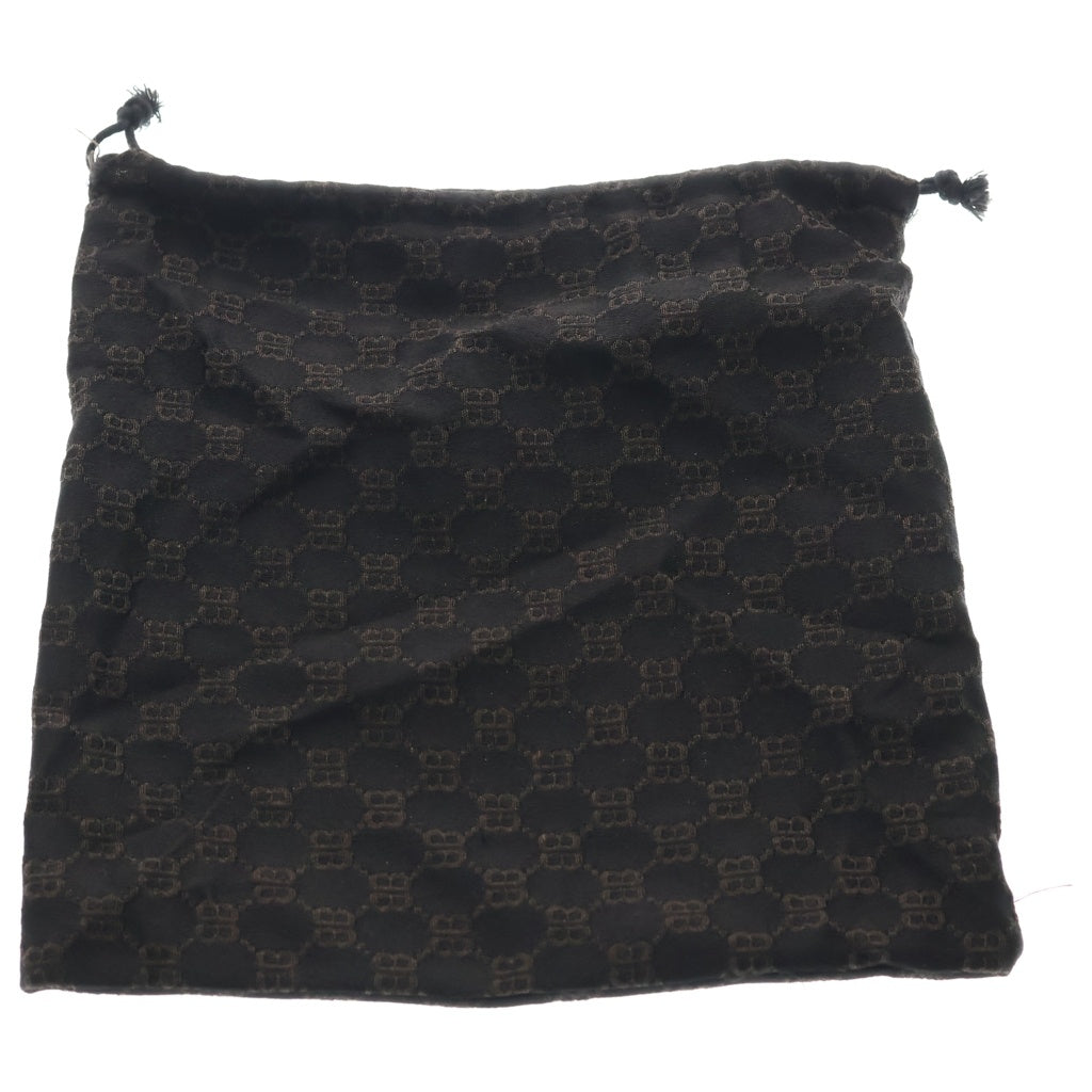 GUCCI(グッチ) バレンシアガ ハッカージップ ミニバッグ ショルダーバック ブラウン レザー×PVC 680129 ゴールド金具
