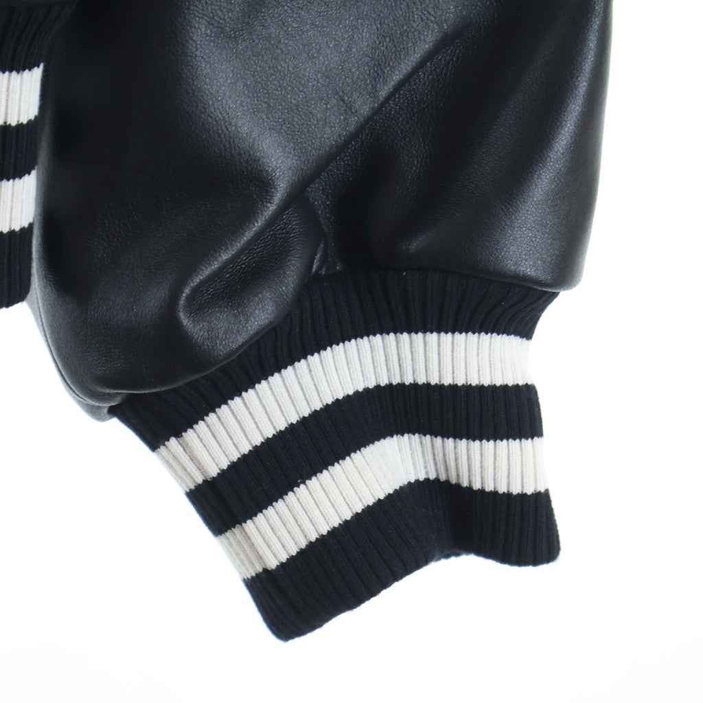 NO BRAND(ノーブランド) Pelle Pelle ENCRUSTED VARSITY JACKET スタッズ レザー ジャケット #XL