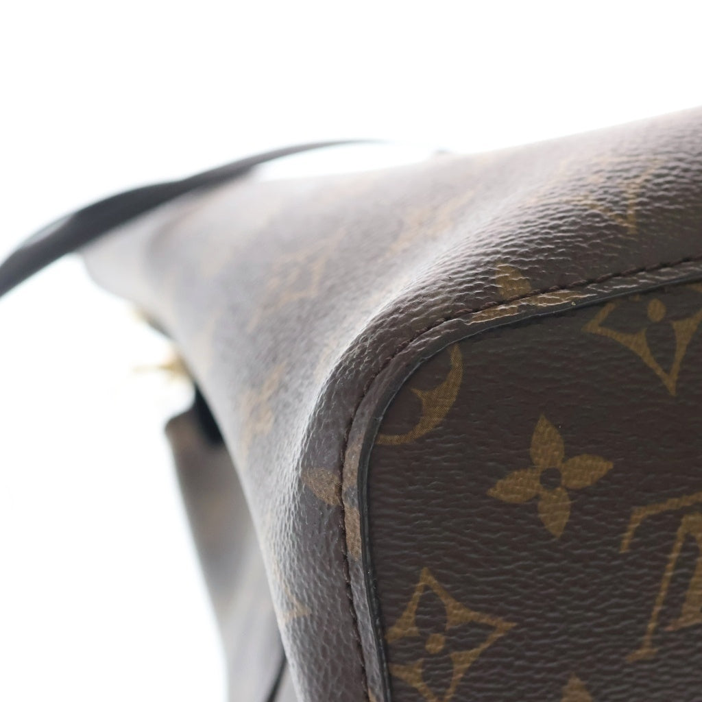 LOUIS VUITTON(ルイヴィトン) モノグラム ネオノエ ショルダーバッグ ブラウン×ブラック レザー×PVC M44020 ゴールド金具 レディース