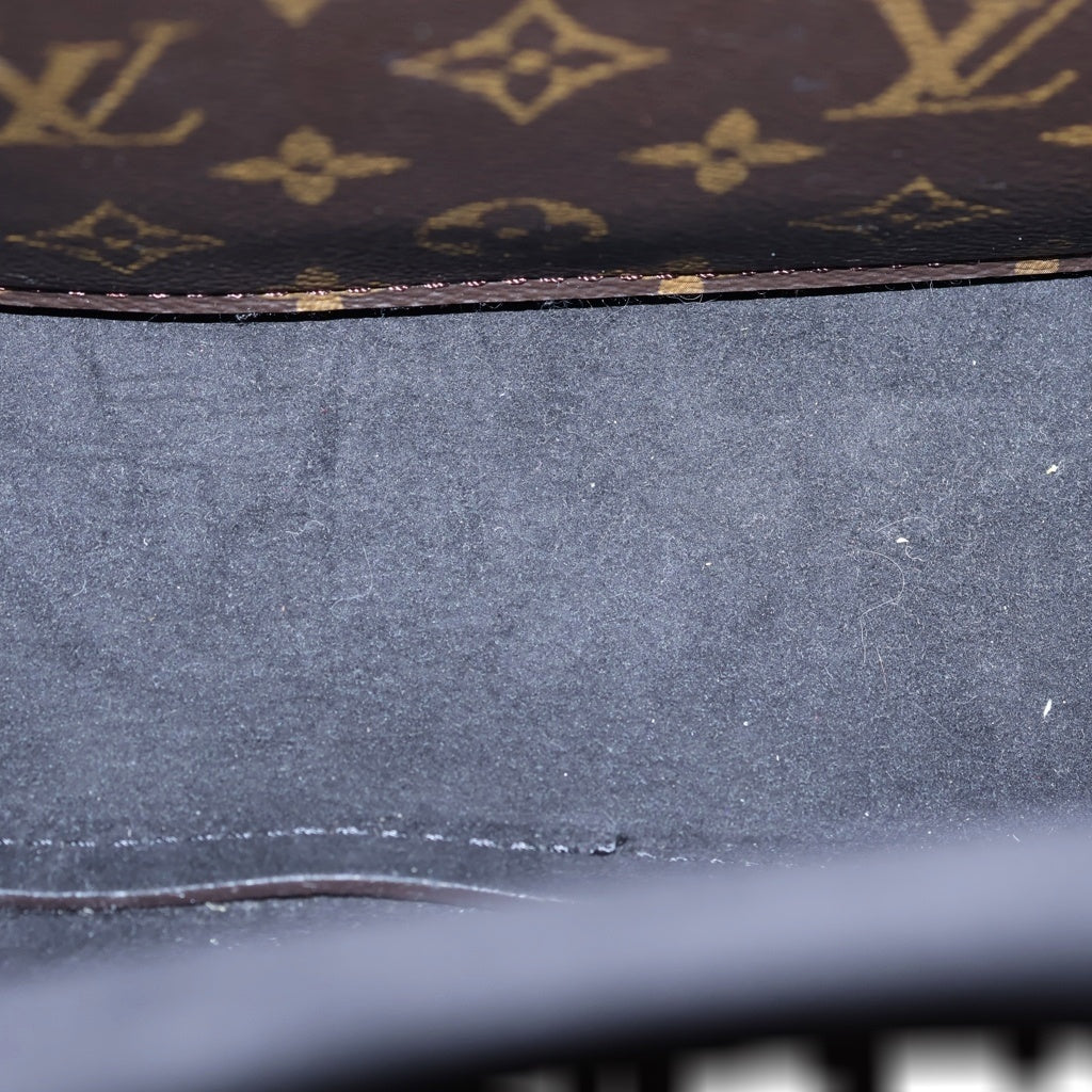 LOUIS VUITTON(ルイヴィトン) モノグラム ネオノエ ショルダーバッグ ブラウン×ブラック レザー×PVC M44020 ゴールド金具 レディース