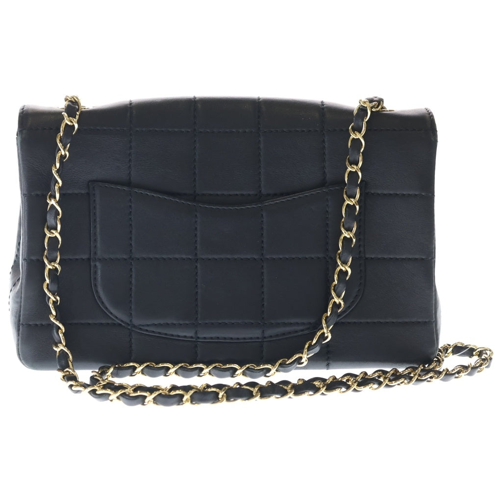 CHANEL(シャネル) チョコバー 7番台 Sフラップ/Sショルダーバッグ チェーンバッグ ブラック ラムスキン ゴールド金具 レディース