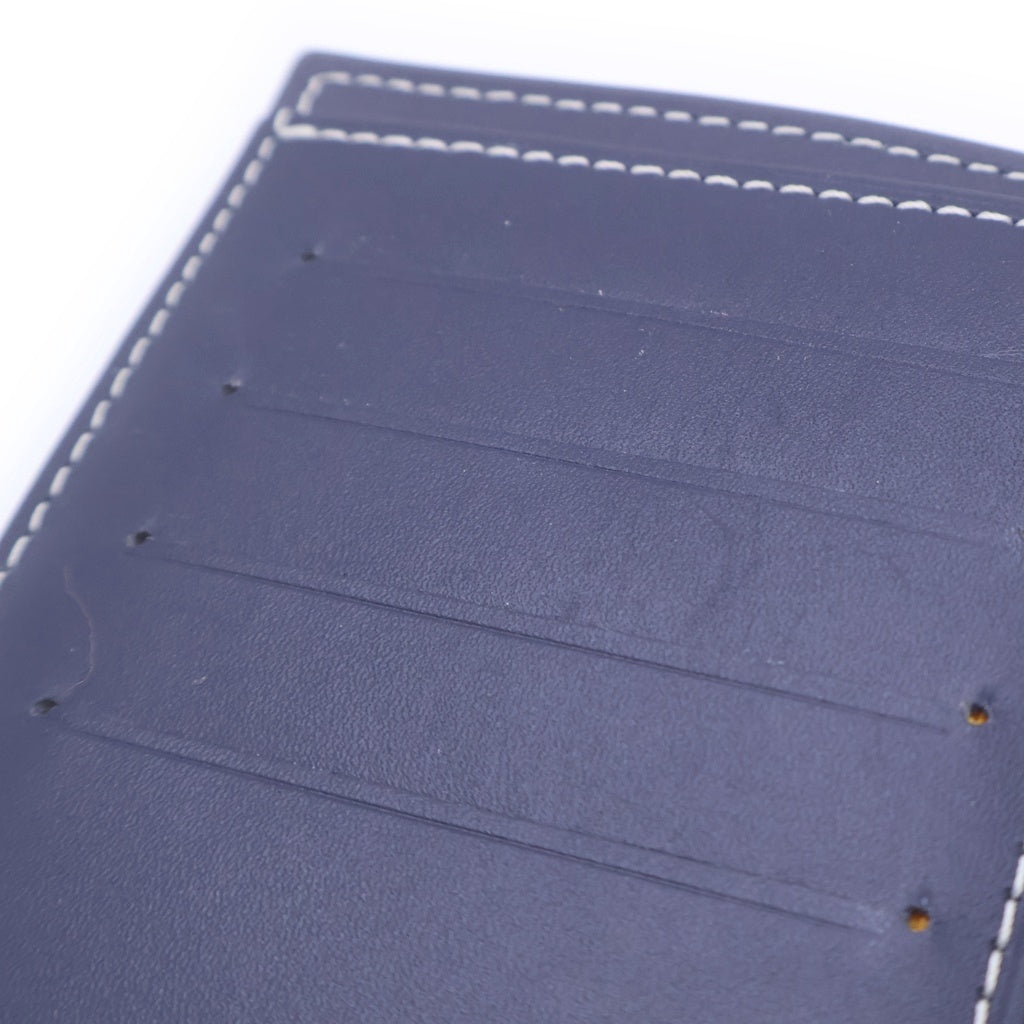 GOYARD(ゴヤール) ヘリンボーン グルネル PVC レザー パスポートケース パスケース ネイビー