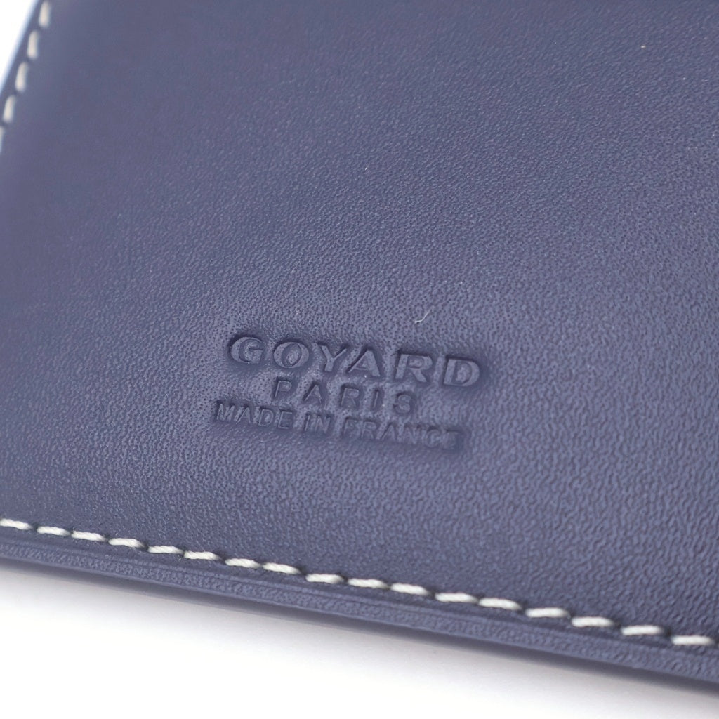 GOYARD(ゴヤール) ヘリンボーン グルネル PVC レザー パスポートケース パスケース ネイビー