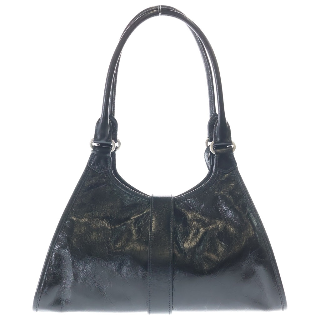 PRADA(プラダ) ソフトラックス ハンドバッグ ブラック レザー 1BG580 シルバー金具 レディース