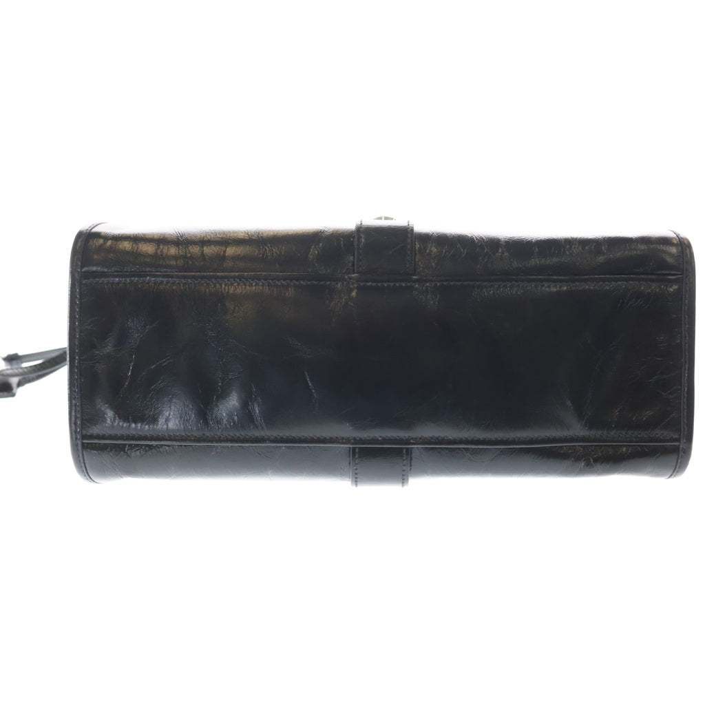 PRADA(プラダ) ソフトラックス ハンドバッグ ブラック レザー 1BG580 シルバー金具 レディース