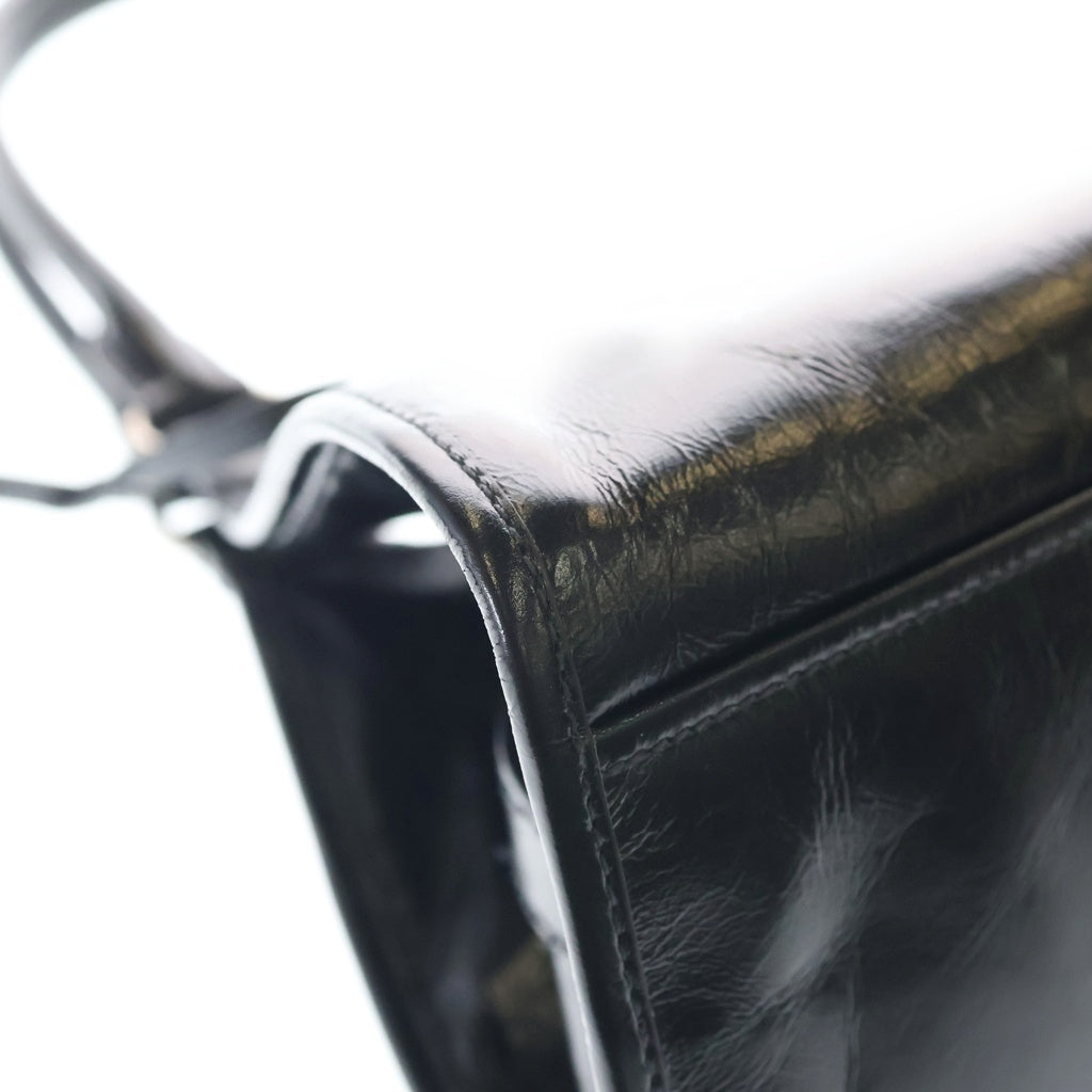 PRADA(プラダ) ソフトラックス ハンドバッグ ブラック レザー 1BG580 シルバー金具 レディース