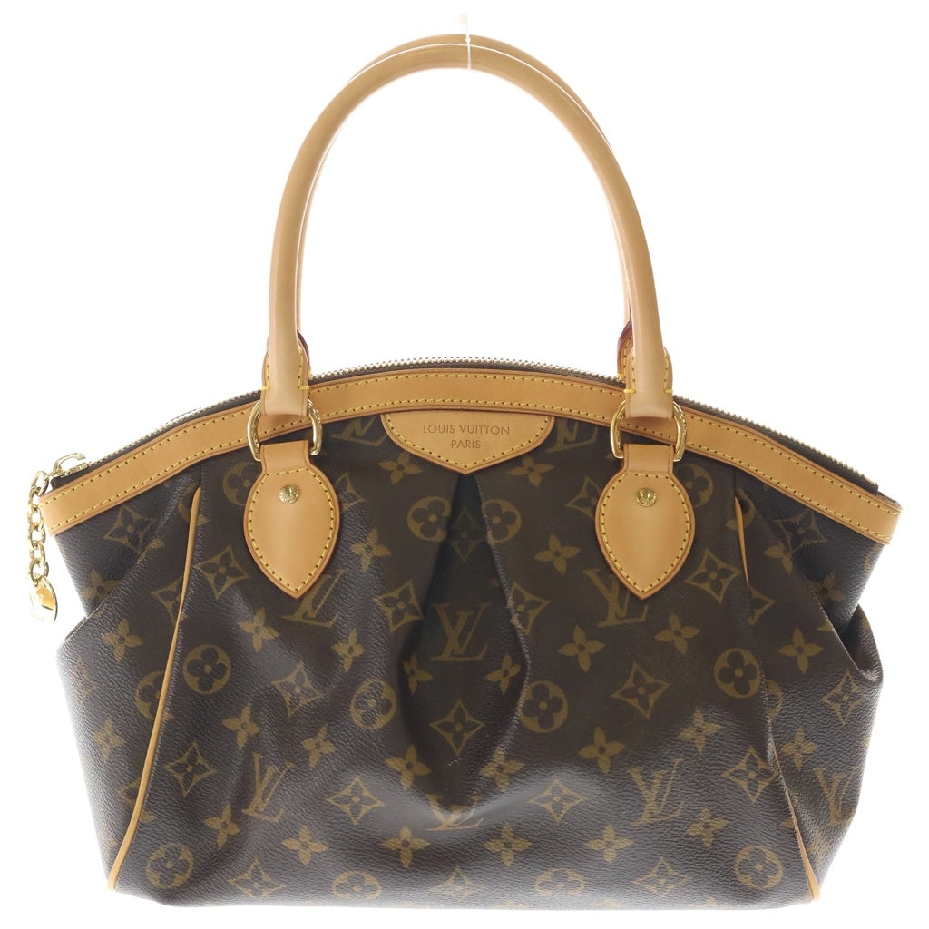 LOUIS VUITTON(ルイヴィトン) モノグラム ティボリPM ハンドバッグ ブラウン レザー×PVC M40143 ゴールド金具 レディース