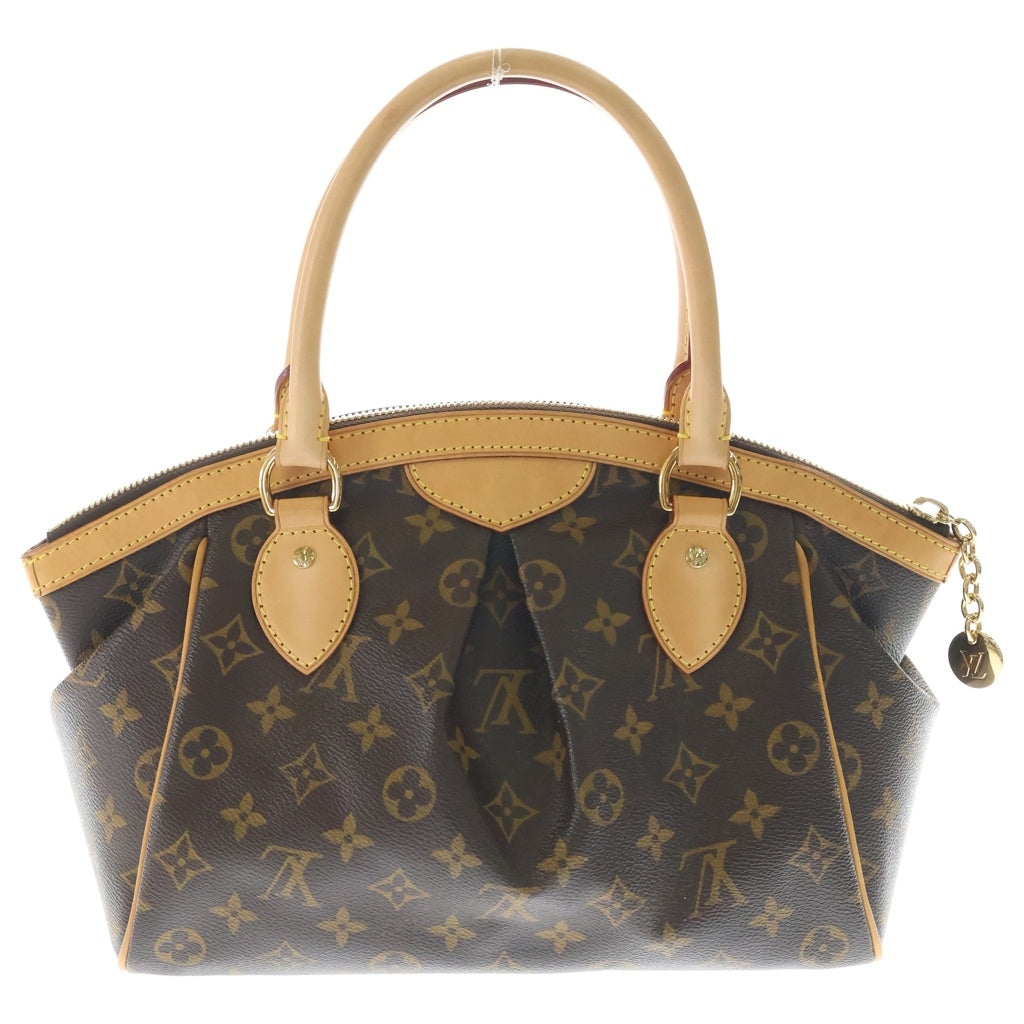 LOUIS VUITTON(ルイヴィトン) モノグラム ティボリPM ハンドバッグ ブラウン レザー×PVC M40143 ゴールド金具 レディース
