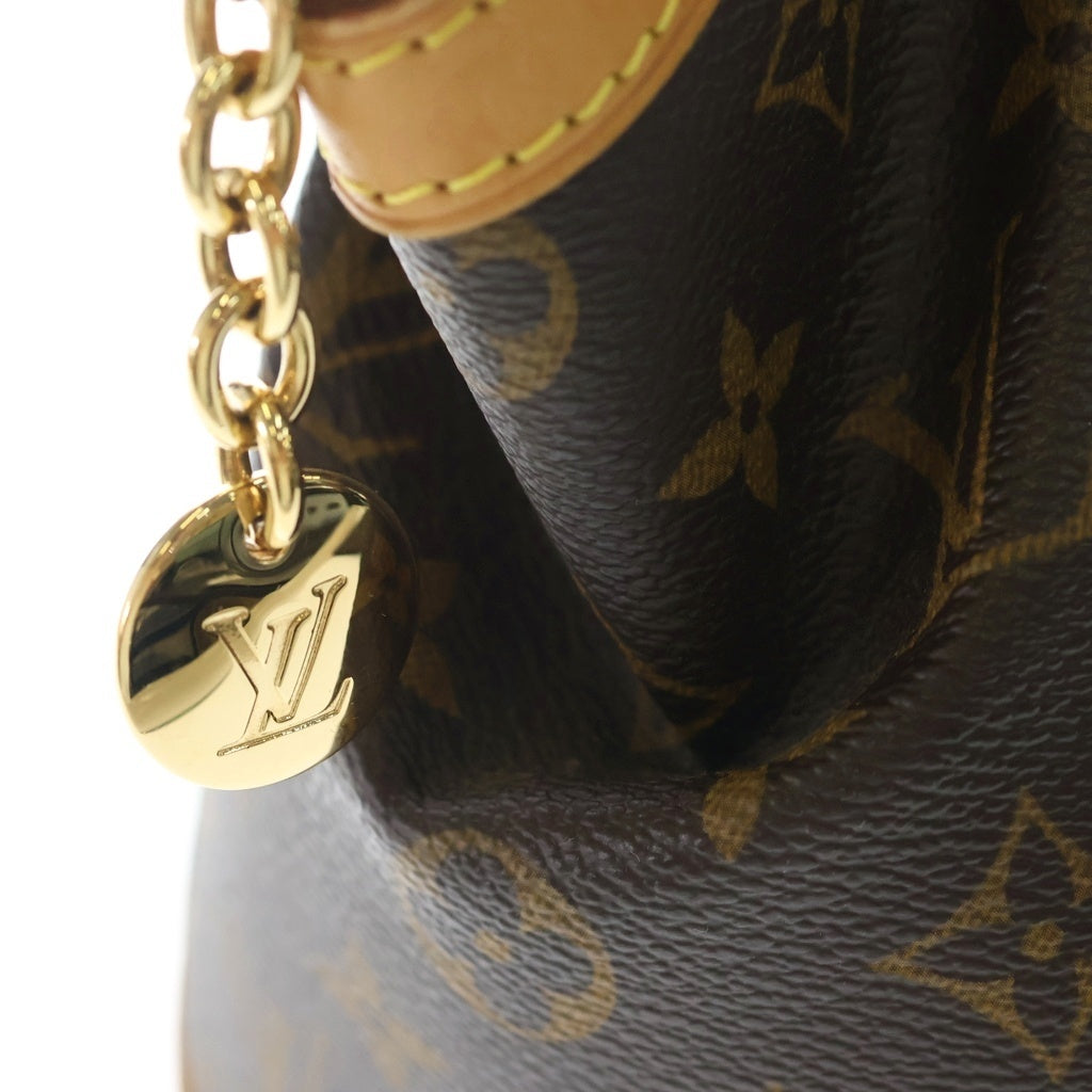 LOUIS VUITTON(ルイヴィトン) モノグラム ティボリPM ハンドバッグ ブラウン レザー×PVC M40143 ゴールド金具 レディース