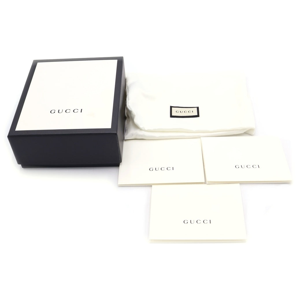 GUCCI(グッチ) GGマーモント 二つ折り財布 黒 レザー 598587 218400 箱 レディース