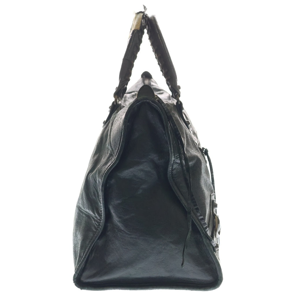 BALENCIAGA(バレンシアガ) ザ シティ ラージ ハンドバッグ ブラック レザー ゴールド金具