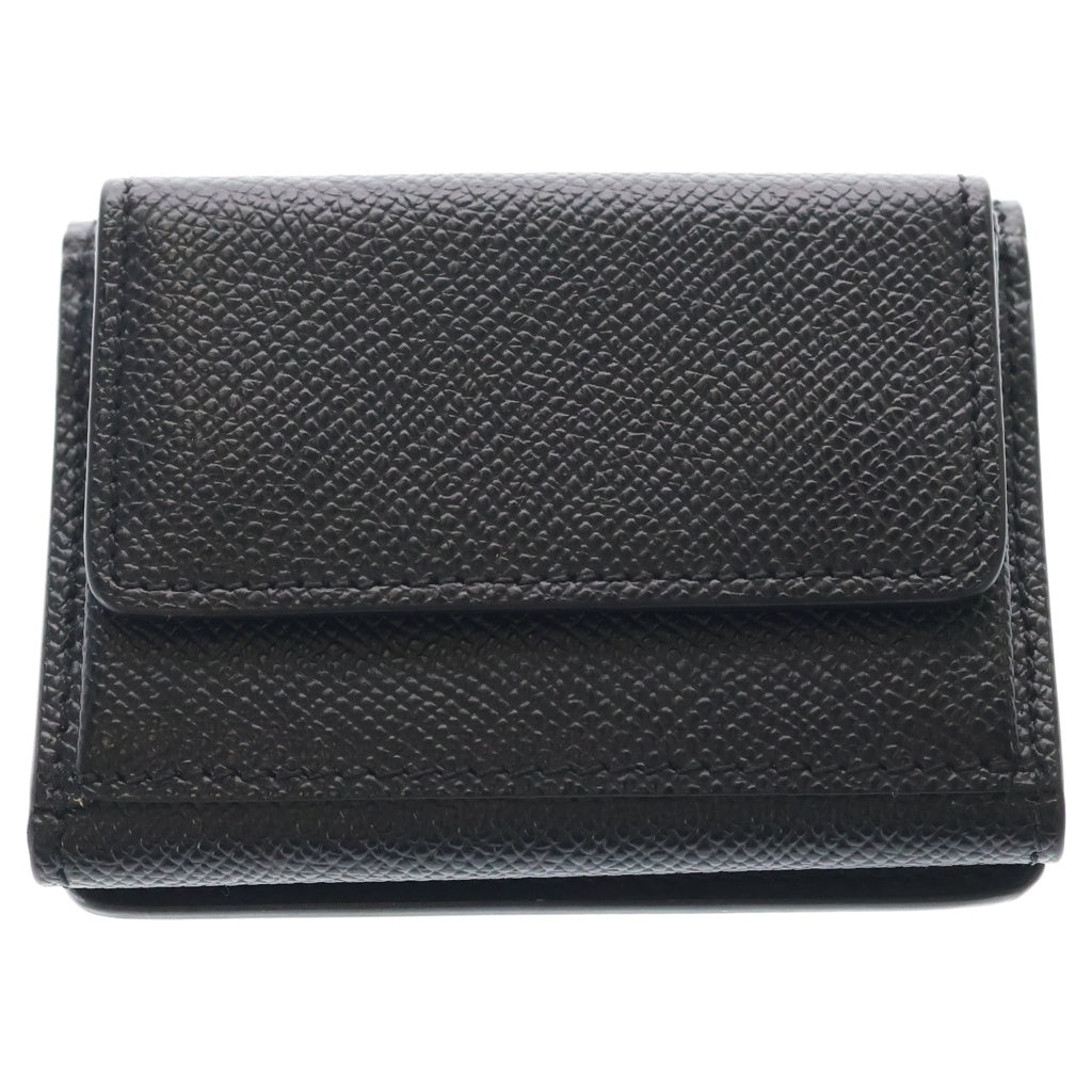 Maison Margiela(メゾンマルジェラ) 4ステッチ スリーフォールド レザー コンパクトウォレット 三つ折り財布 ブラック SA2UI0005 レディース