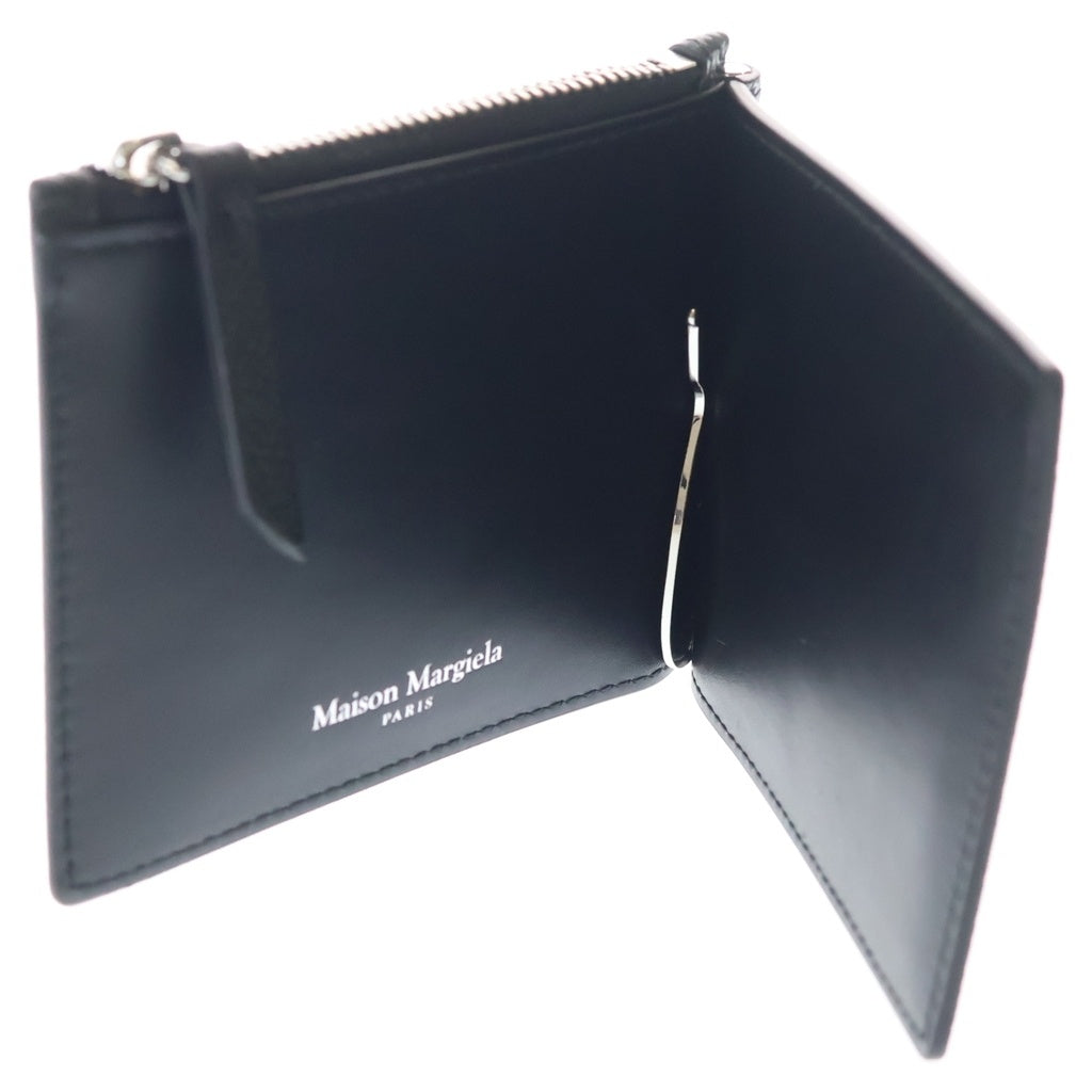 Maison Margiela(メゾンマルジェラ) 4ステッチ レザー ウォレット マネークリップ 二つ折り財布 ブラック SA1UI0018 レディース