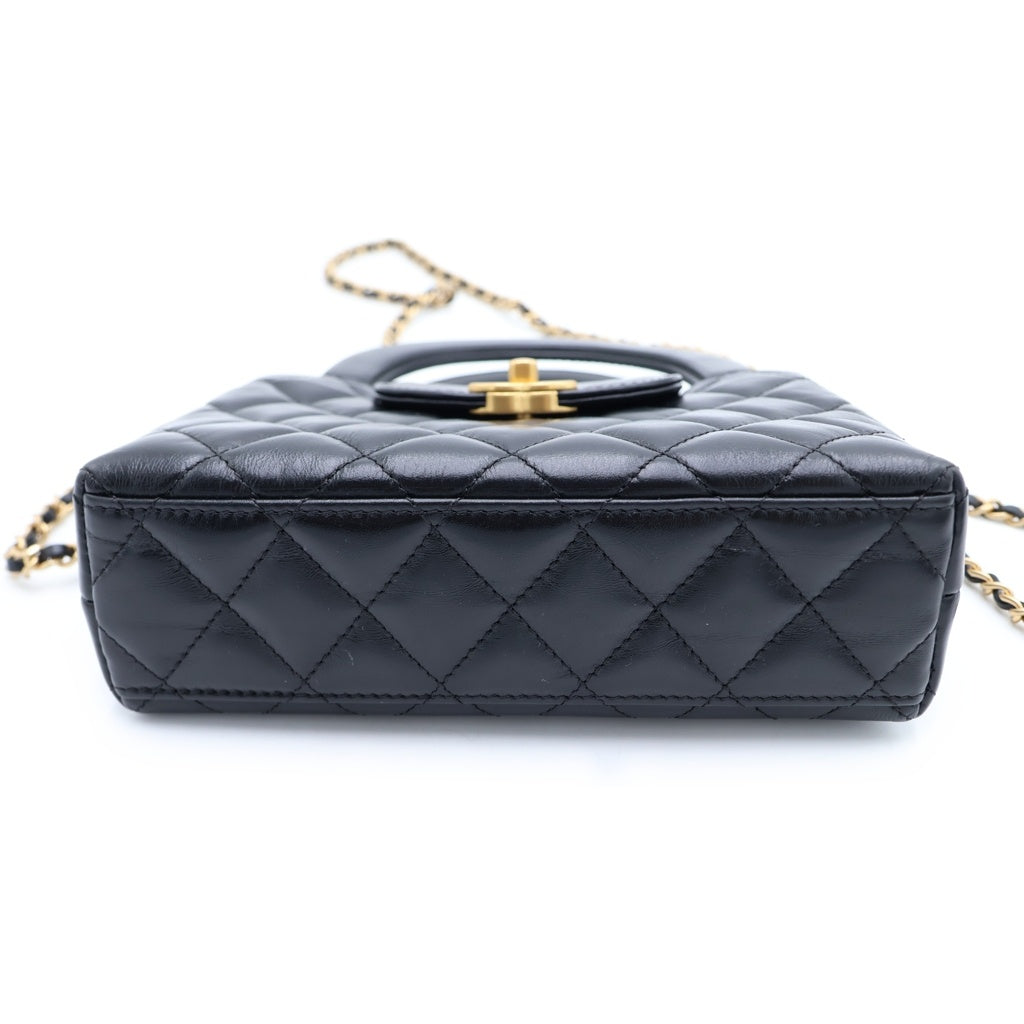 CHANEL(シャネル) ターンロック ミニ ショッピングバッグ チェーンミニ