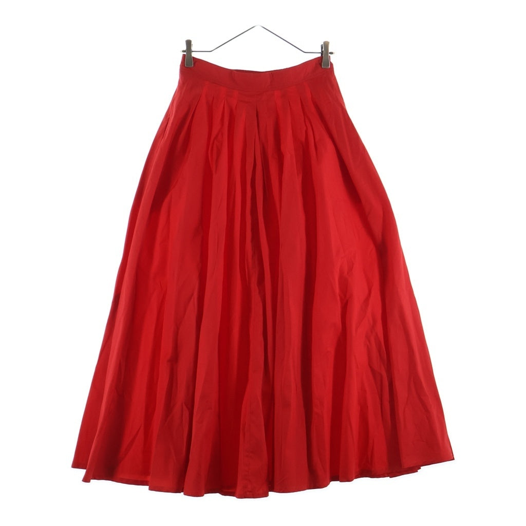 Max Mara(マックスマーラ) フレア ロングスカート タック入り コットン レッド 23610104316 レディース