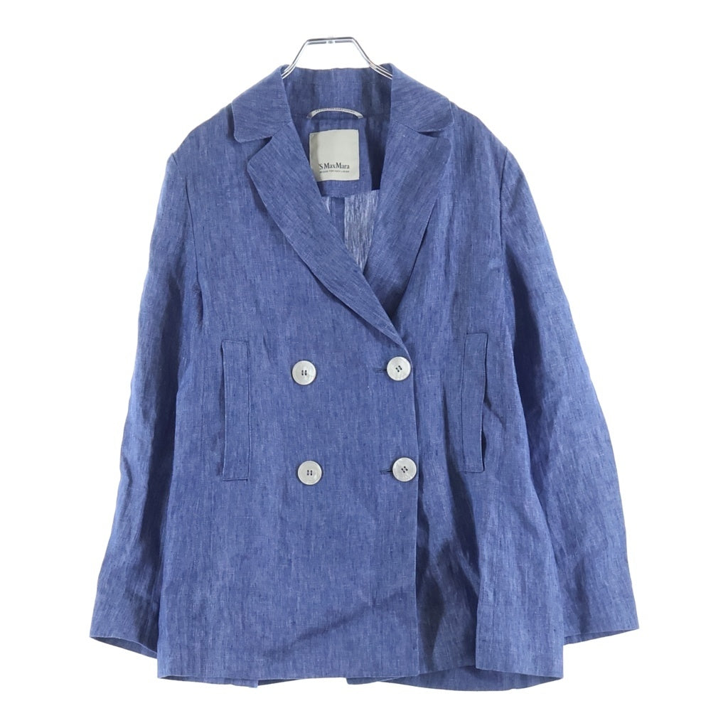 Max Mara(マックスマーラ) ダブルブレスト テーラードジャケット コットン デニム ブルー 904106126 レディース