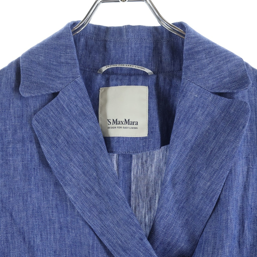 Max Mara(マックスマーラ) ダブルブレスト テーラードジャケット コットン デニム ブルー 904106126 レディース