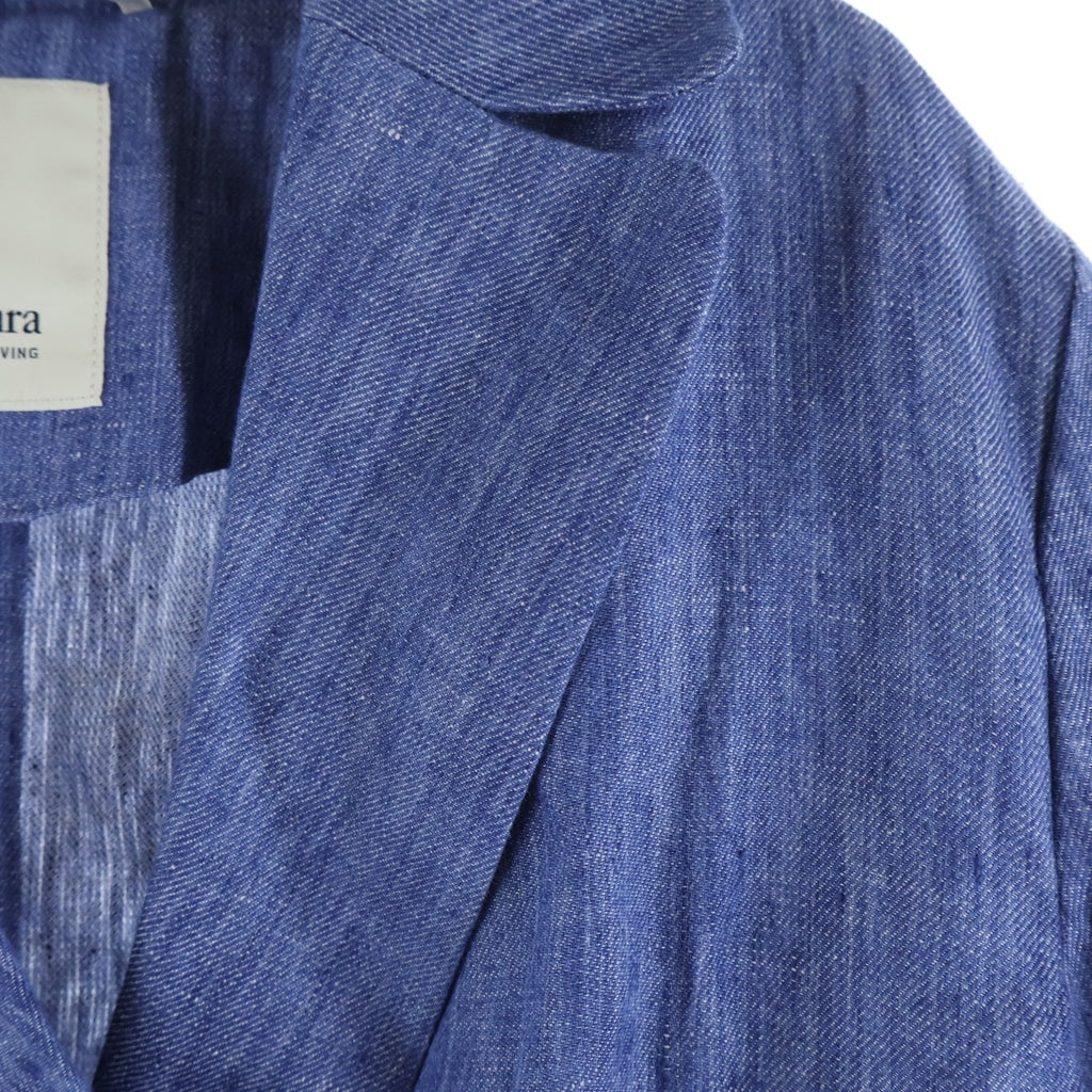 Max Mara(マックスマーラ) ダブルブレスト テーラードジャケット コットン デニム ブルー 904106126 レディース