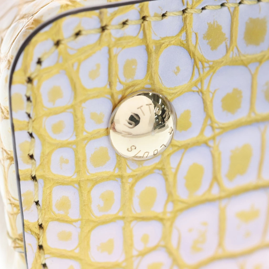 LOUIS VUITTON(ルイヴィトン) カプシーヌミニ 2WAYハンドバッグ ショルダーバッグ サハラゴールド クロコ ゴールド金具 レディース