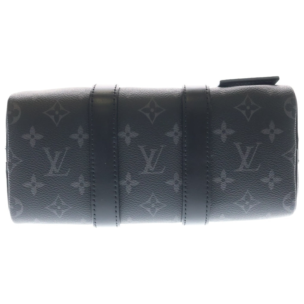 LOUIS VUITTON(ルイヴィトン) モノグラムエクリプス キーポルバンドリエール25 2WAYハンドバッグ ショルダーバッグ ブラック レザー×PVC M46271 シルバー金具 レディース
