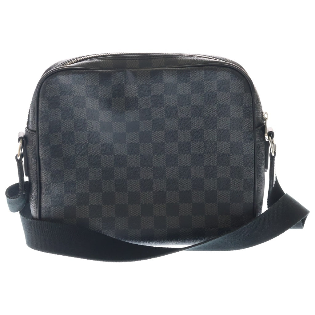 LOUIS VUITTON(ルイヴィトン) ダミエ グラフィット デイトンPM PVC レザー ショルダーバッグ ブラック N41408 レディース