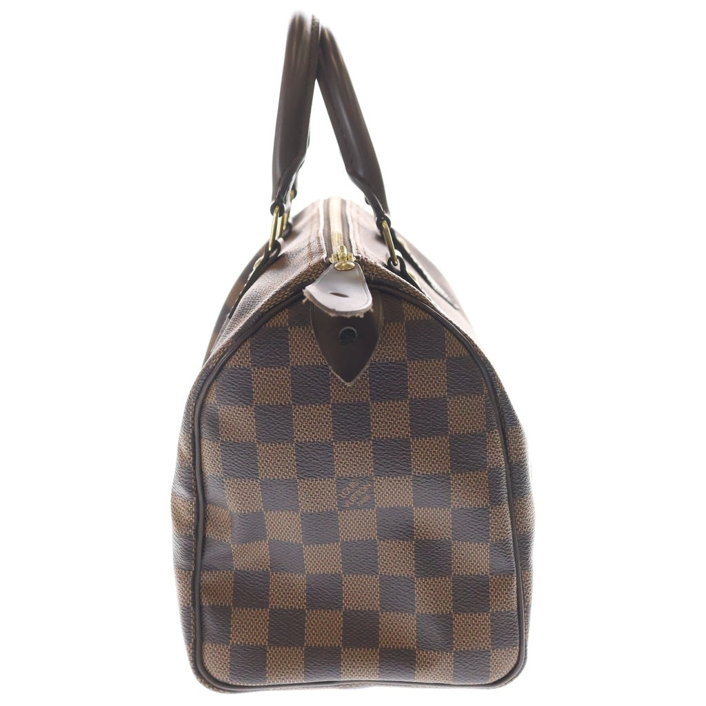 LOUIS VUITTON(ルイヴィトン) ダミエ スピーディ25 ハンドバッグ ミニボストンバッグ ブラウン レザー×PVC N41365 ゴールド金具 レディース