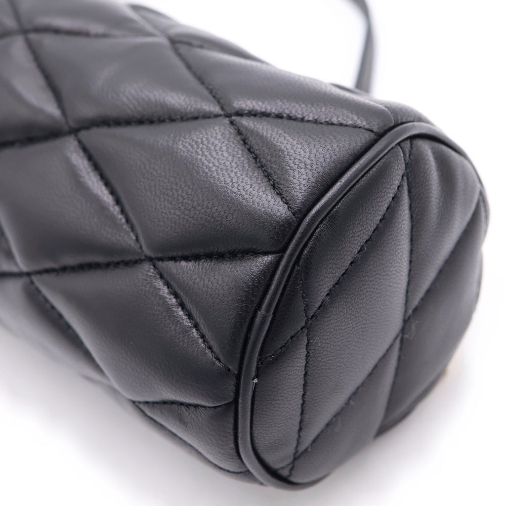 SAINT LAURENT PARIS(サンローランパリ) サド ミニチューブバック ショルダーバック ラムスキン レザー ブラック 699703 レディース