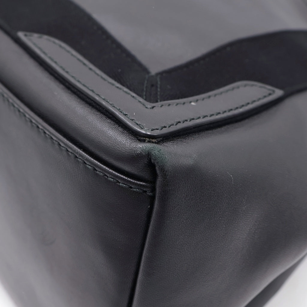 BALENCIAGA(バレンシアガ) ネイビーカバス ハンドバッグ キャンバス レザー ブラック 339933 レディース